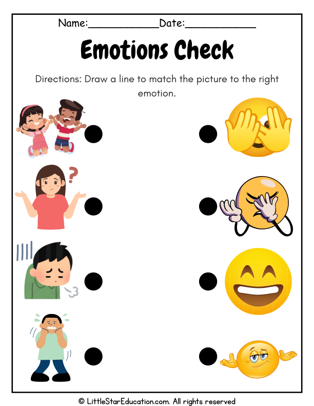 Identifying Emotions: Match Faces to Feelings for Early Learners