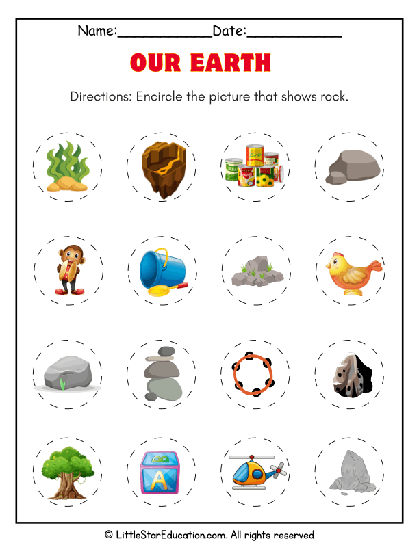 Identifying Everyday Objects Made of Rock for Early Learners