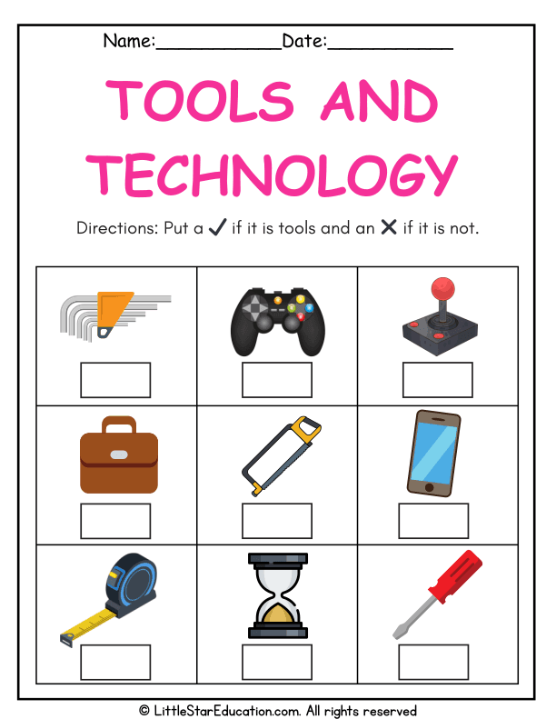Identifying Everyday Tools and Technology for Early Learners