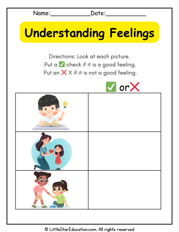 Identifying Good and Bad Feelings for Early Learners