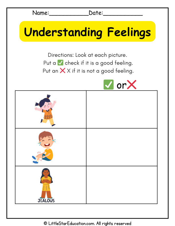 Identifying Good and Bad Feelings for Early Social-Emotional Learning