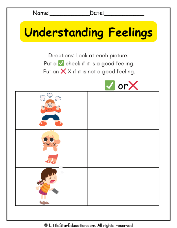 Identifying Good and Bad Feelings for Pre-K Social-Emotional Skills