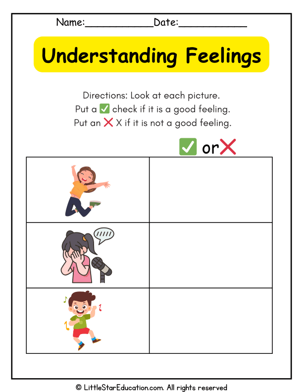 Identifying Good and Bad Feelings for Preschool Social-Emotional Skills
