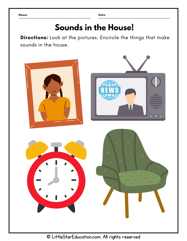 Identifying Household Sounds: Five Senses Practice for Preschool Science