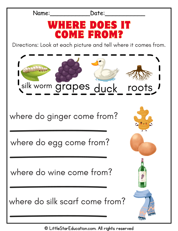 Identifying Origins of Everyday Items for Early Science Learners