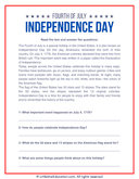 Independence Day Reading Comprehension for Elementary Social Studies thumbnail 1