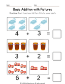 Kindergarten Basic Addition with Pictures for Early Math Skills thumbnail 2