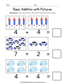Kindergarten Basic Addition with Pictures for Early Math Skills thumbnail 3