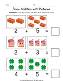 Kindergarten Basic Addition with Pictures for Early Math Skills thumbnail 4
