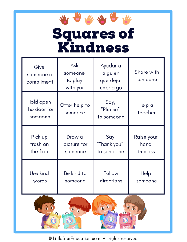 Kindness Social and Emotional Learning Interactive Group Worksheet
