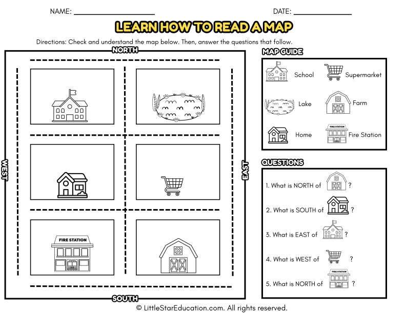 Map Skills for Kids: Learning Directions and Places in Social Studies
