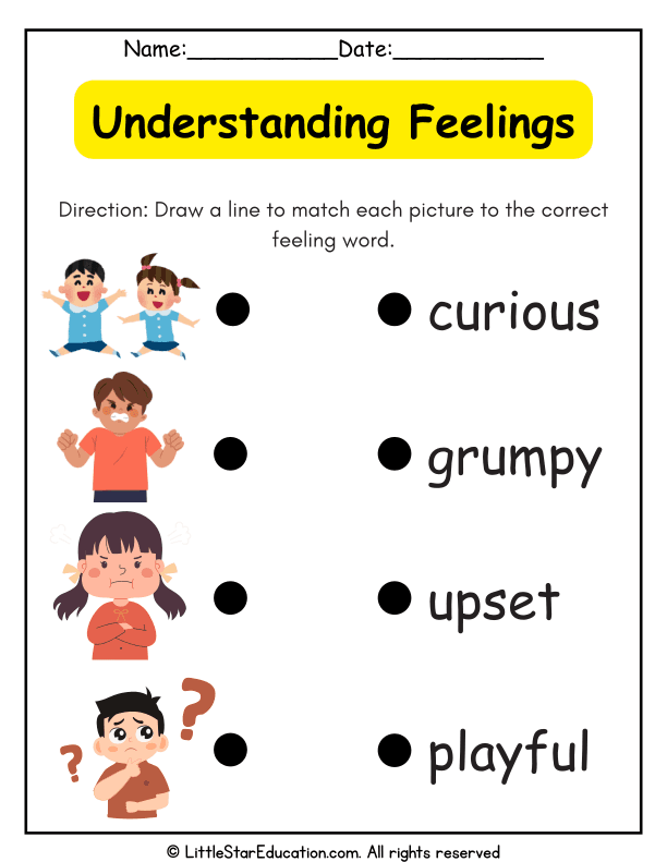 Matching Emotions: Identify Feelings with Pictures for Preschool SEL