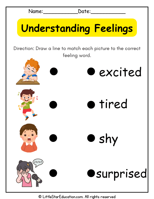 Matching Emotions: Picture and Feeling Words for Pre-K Social-Emotional Learning