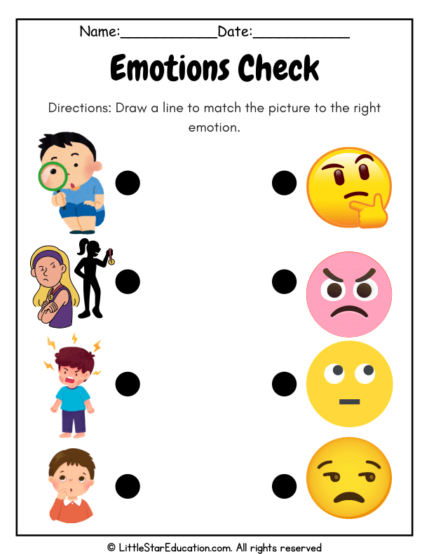 Matching Emotions Pictures for Early Social-Emotional Learning
