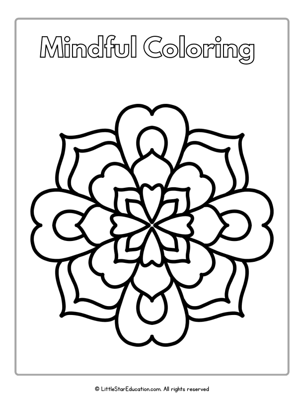 Mindful Coloring Pages for Preschool and Kindergarten SEL