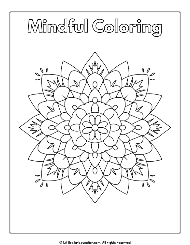 Mindful Coloring Pages for Social-Emotional Learning in Early Grades