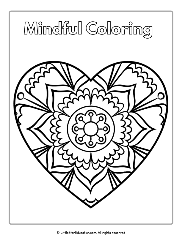 Mindful Coloring Pages for Social-Emotional Learning (PreK-2)
