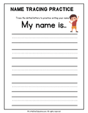 Name Tracing Practice for Preschool and Kindergarten Writing Skills thumbnail 3