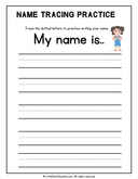 Name Tracing Practice for Preschool and Kindergarten Writing Skills thumbnail 4