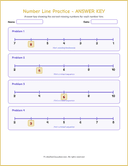 Number Line Worksheet 1 to 10 with Answer Keys thumbnail 2