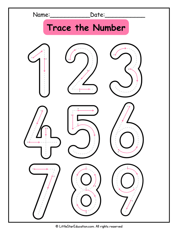 Number Tracing and Recognition for Preschool and Kindergarten
