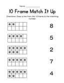 Numbers and Counting 10 Frames Matching Game thumbnail 2