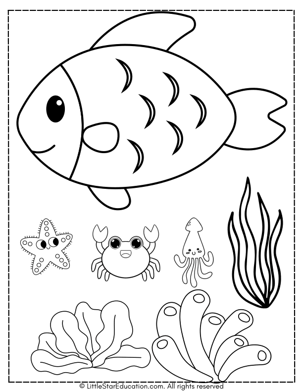 Ocean Fish Bowl Paper Plate Craft for Early Elementary Art