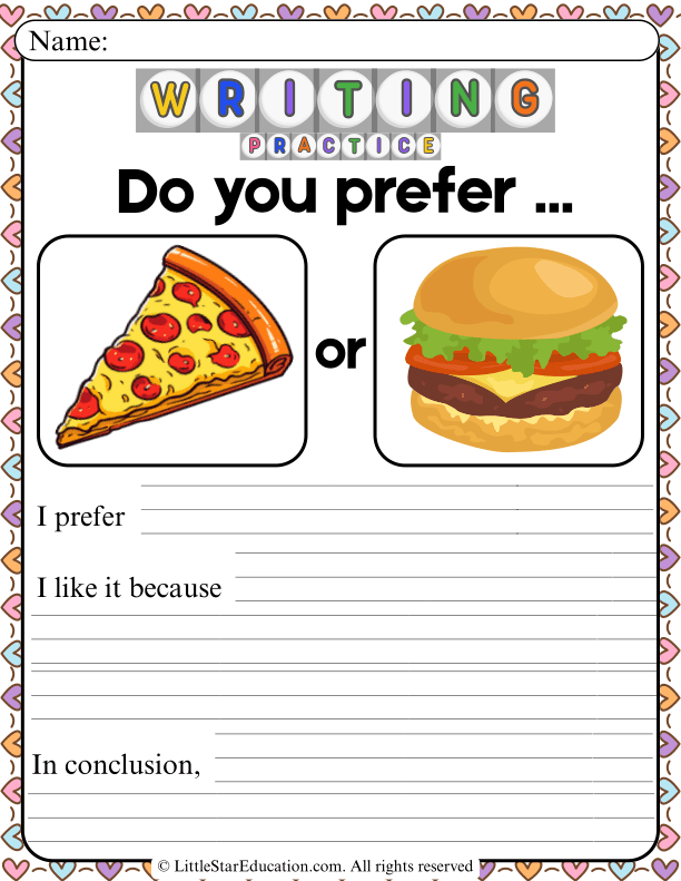Opinion Writing Prompts for 2nd and 3rd Grade ELA
