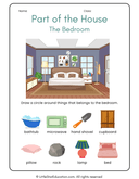 Part of the House About Kitchen Bedroom and Bathroom Worksheet thumbnail 2