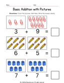 Picture Addition Practice for Preschool and Kindergarten Math thumbnail 5