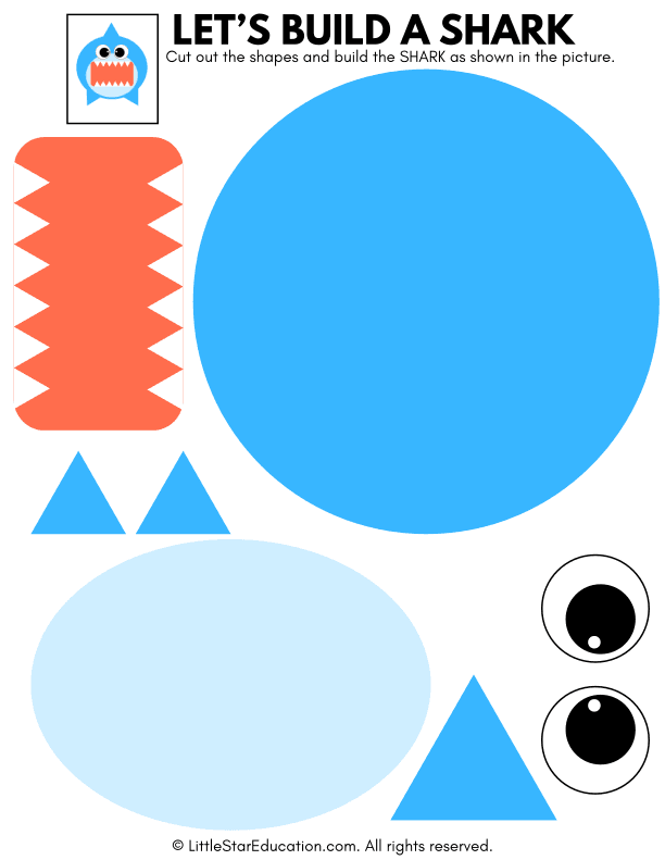 Pre-K Animal Art: Cut and Paste Shark Craft for Kids
