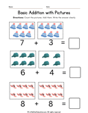 Preschool Addition Practice with Pictures for Early Math Skills thumbnail 1