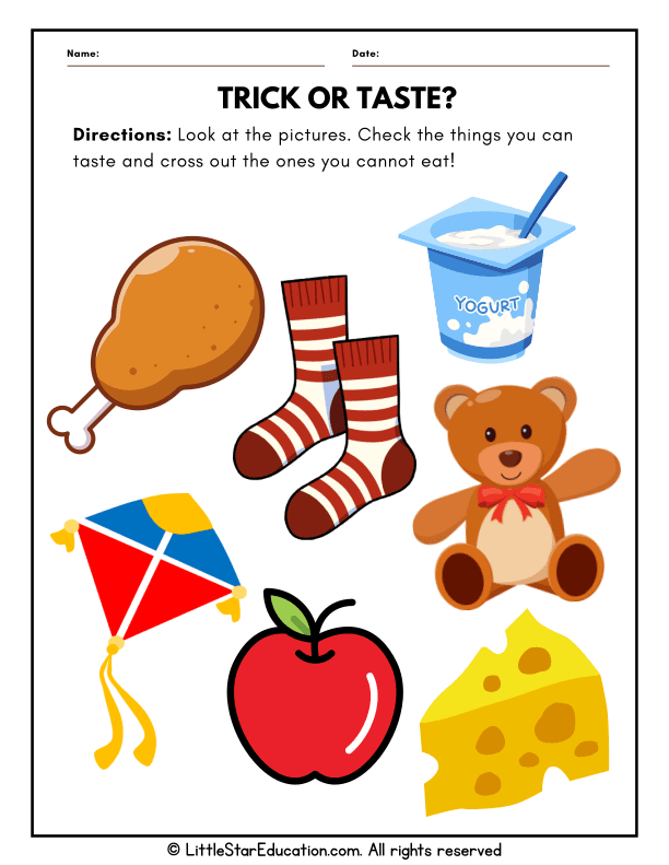 Preschool Five Senses: Taste Recognition for Early Science