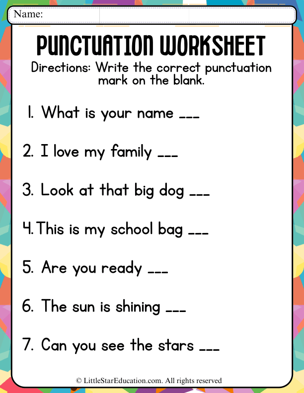 Punctuation Practice: Periods, Questions & Exclamations for Early Readers