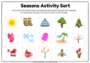 Seasons Sorting and Cutting Activity Science Worksheet thumbnail 1