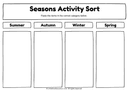 Seasons Sorting and Cutting Activity Science Worksheet thumbnail 2