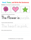 Sentence Building and Tracing Practice for Early Learners ELA thumbnail 3