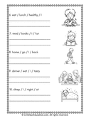 Sentence Building Practice: My Daily Routine for First Grade ELA thumbnail 2