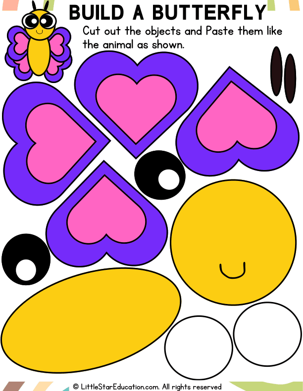 Shape Butterfly Craft for Preschool and Kindergarten Art Skills