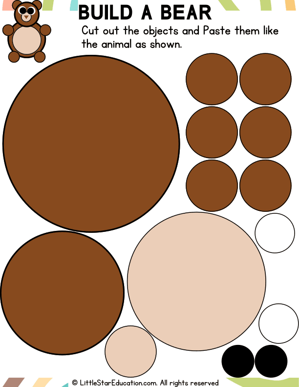 Shape Recognition Bear Craft for Early Math Skills