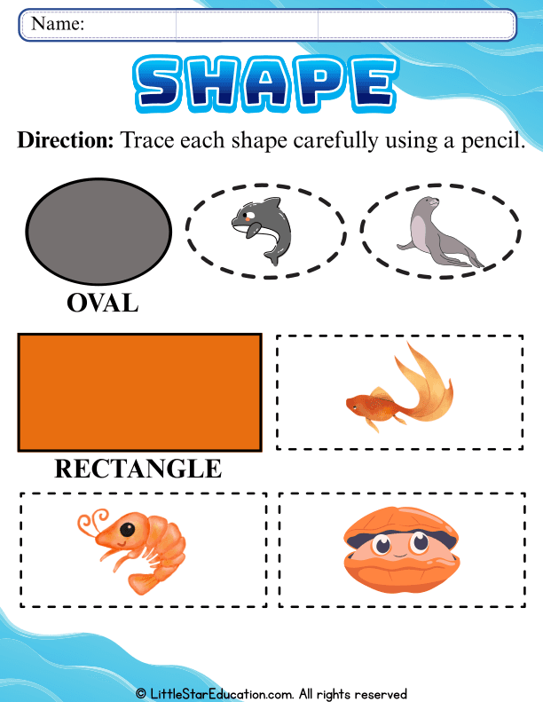 Shape Tracing Practice: Ovals and Rectangles for Early Math Skills