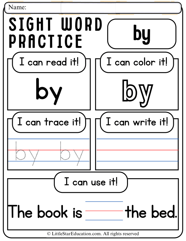 Sight Word Read, Trace, and Write Practice for Early Readers