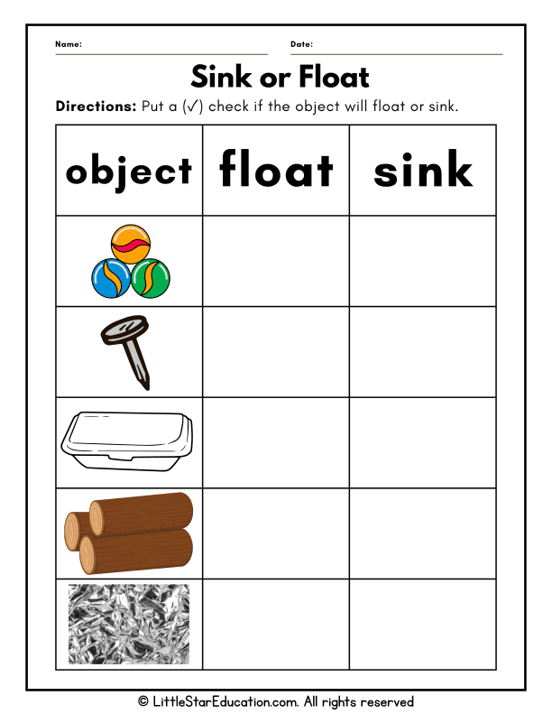Sink or Float Science Exploration for Early Kids