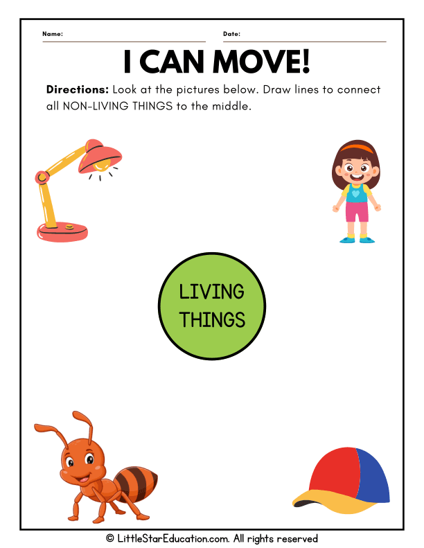 Sorting Living and Nonliving Things Early Science Practice