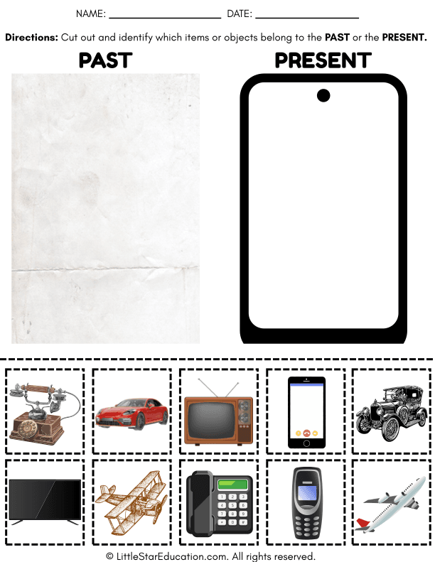 Sorting Past and Present Objects for Early Social Studies Skills