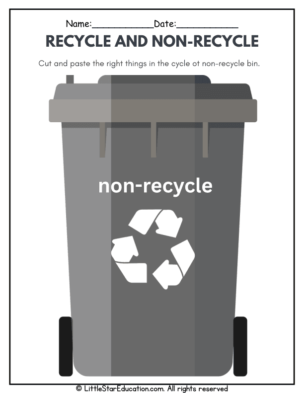 Sorting Recyclable and Non-Recyclable Items for Early Learners