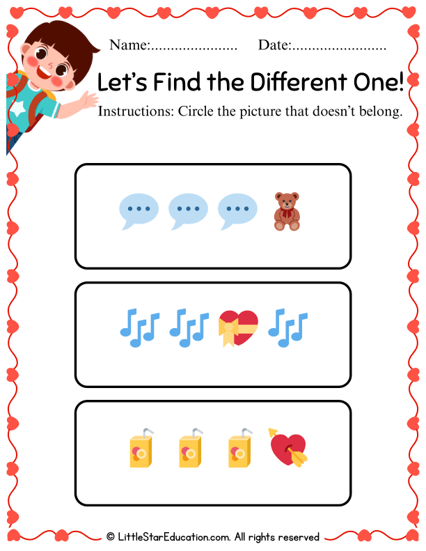 Spot the Odd One Out: Visual Discrimination for Preschool Math