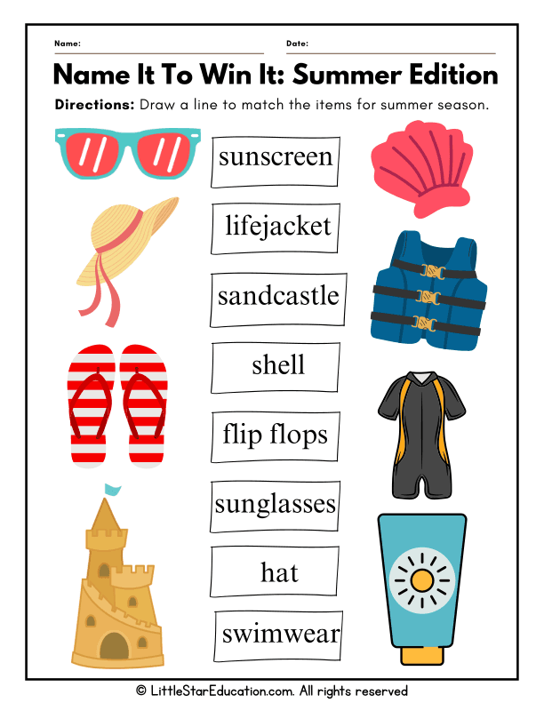 Summer Season Matching for Preschool Science & Technology