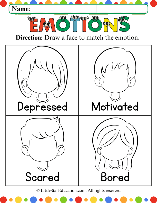 Teaching Emotions: Draw Feelings Faces for Early Learners