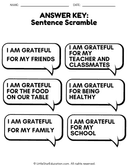 Thanksgiving Sentence Scramble for Early Elementary ELA Skills thumbnail 2